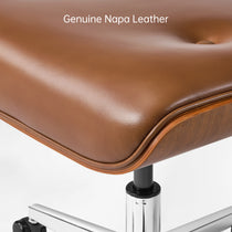 Mathias Leather Executive Chair with Ottoman