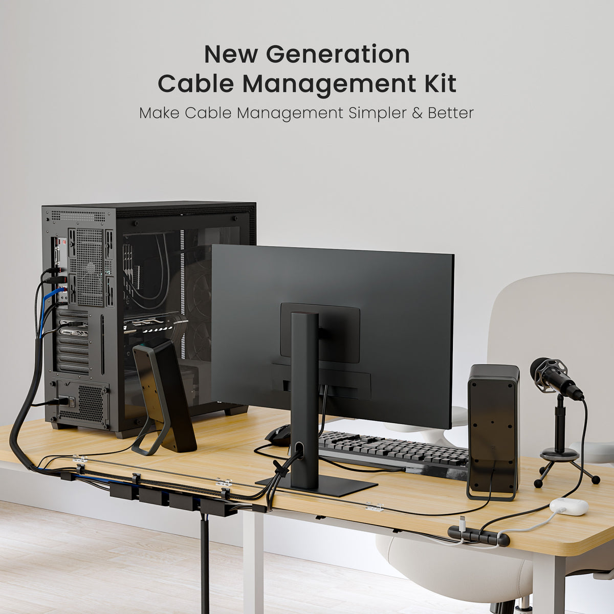 Cable System Monitor Eureka Ergonomic Cable Management System