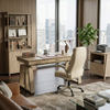 Executive Office Set：Ark EL Standing Desk, Chair & Storage - Ark+Galene