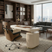 Executive Office Set: Opal Standing Desk & Napa Leather Chair