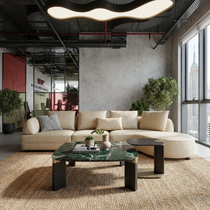 39" Prada Green Rectangle Coffee Table with Side Table Set