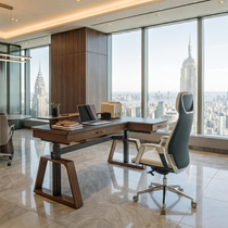 Executive Office Set:  Ark Standing Desk & Premium Executive Chair
