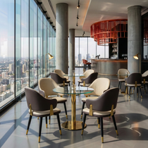 Anareli, Upholstered Dining Arm Chairs Set of 2,Beige & Dark Brown