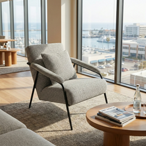 Minimalist Lounge Chair, Gray