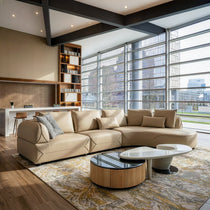 36" Round & Special-shaped Coffee Table with Side Table Set