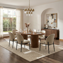 Chic, Upholstered Dining Side Chair Set of 2, Off-White