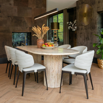 Chateau, Dining Side Chairs Set of 2, Off-White