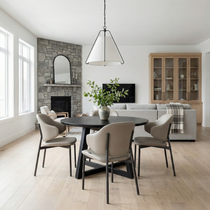 Noble, Upholstered Dining Side Chairs Set of 2, Gray