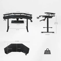 Professional Set: Aero Pro Standing Desk,  Gaming Chair & Accessories