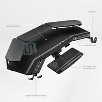 Eureka Ergonomic Aero Pro Standing Desk Layout: Mouse Pad, Storage, and Operating Areas.