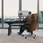 Executive Office Set:  Ark Standing Desk & Napa Leather Chair