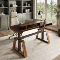 Executive Office Set:  Ark Standing Desk & Napa Leather Chair
