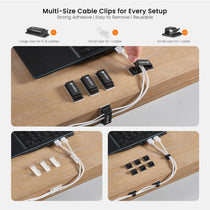 Eureka Ergonomic Cable Management Kit with multi-size cable clips for every setup