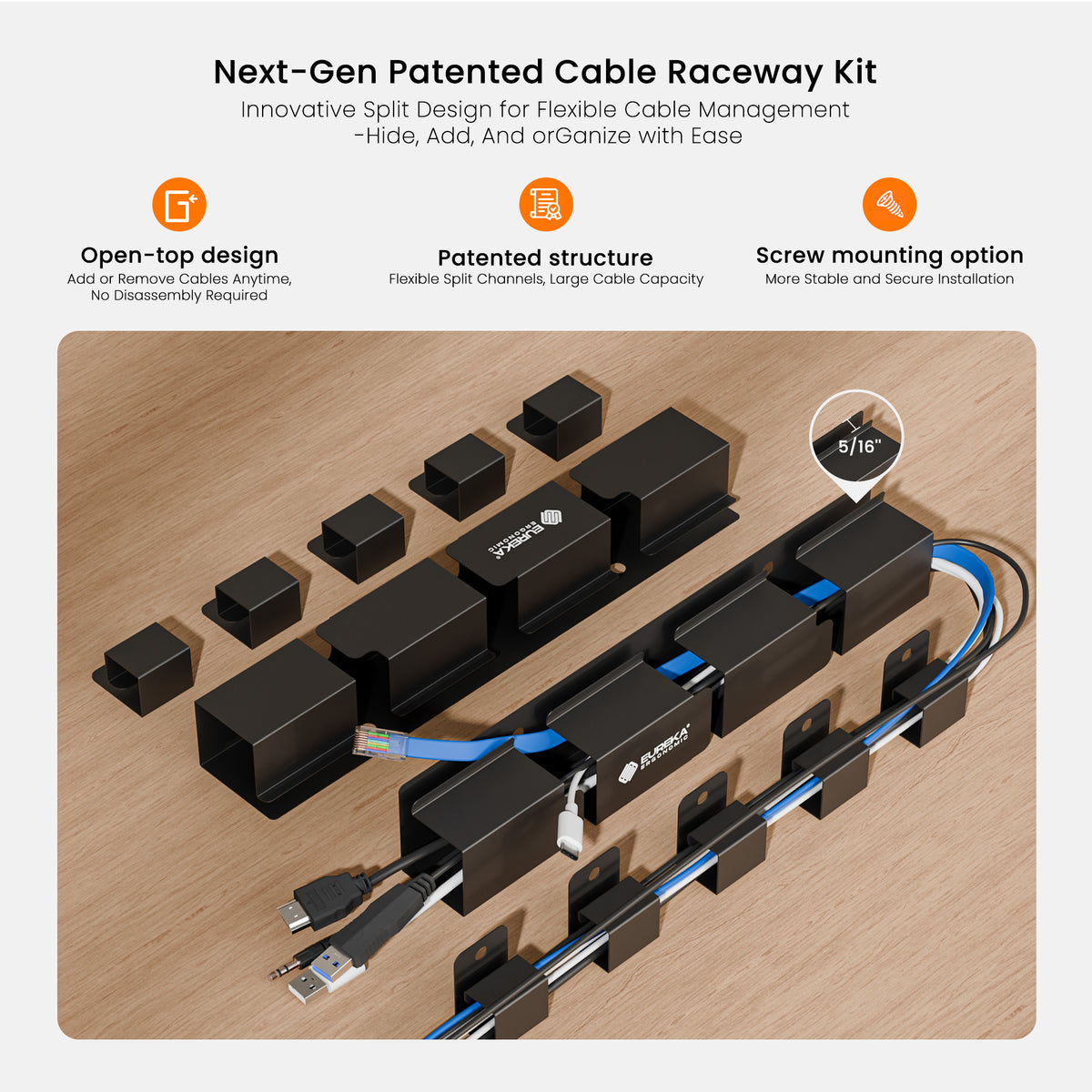 Follow Cable Management Eureka Ergonomic Cable Management System