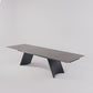 Charlotte, 90"-129" Extendable Dining Table With Sintered Stone Desktop, Black