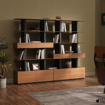 Eureka Ergonomic Ark 78 inch Walnut bookshelf with drawers and display shelves product showcase video