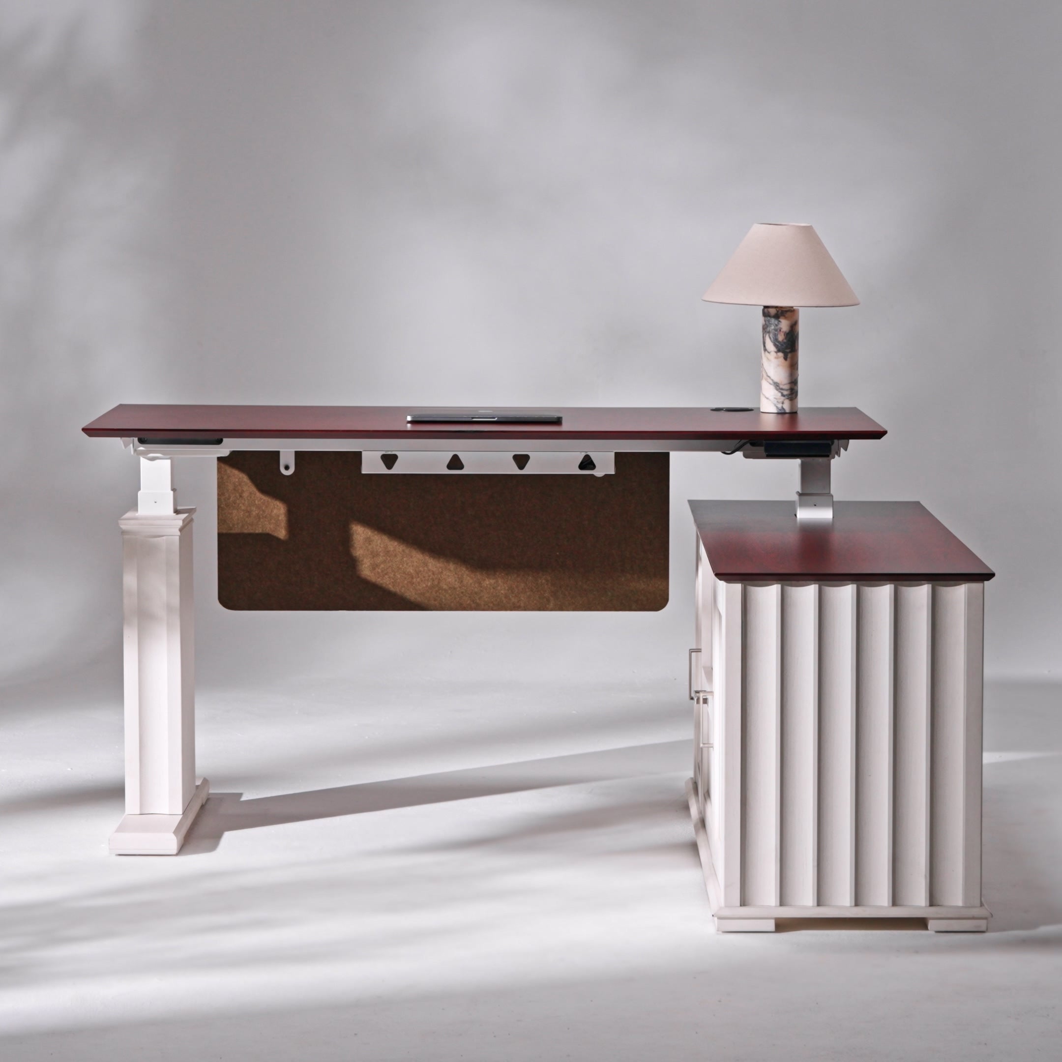 Eureka Ergonomic 60 inches L Shape Standing Desk with Storage Cabinets