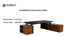 Zen Pro Series, 87"/72" Executive Standing Desk with Cabinets Set