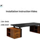 Zen Pro Series, 87"/72" Executive Standing Desk with Cabinets Set (Heated Sintered Stone Top)
