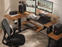 L-Shaped Standing Desk with Accessories Set (60"x23")