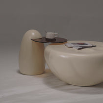 33" Abstract Cat Claw Coffee Table With Penguin Side Table Set