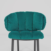 Rlesana, Velvet Dining Side Chair 1 PC, Red/Green