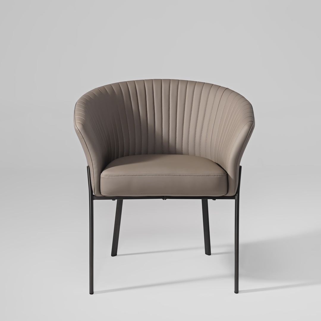 Calm Upholstered Gray Dining Chair 1Pc|Eureka Ergonomic