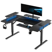 U-Shaped Standing Desk with Accessories Set (74"x23")