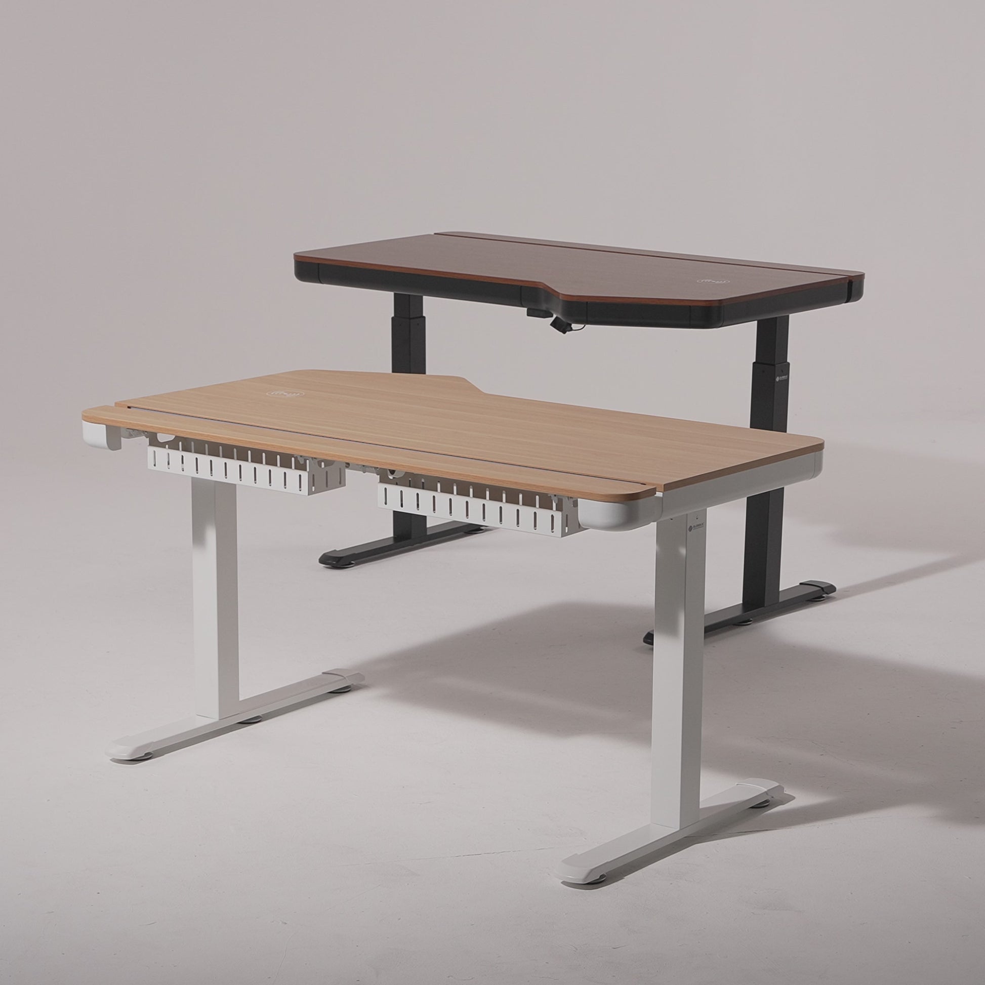 Eureka Prime Standing Desk with RGB light Walnut