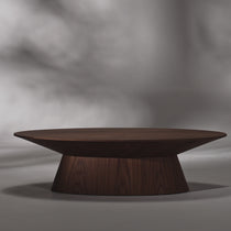 51" Walnut Oval Coffee Table