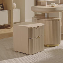 Opal, 22" Modern File Cabinet with 2 Drawers, Cream