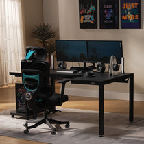 GTG - L60, L-Shaped Glass LED Gaming Desk (60"x40")