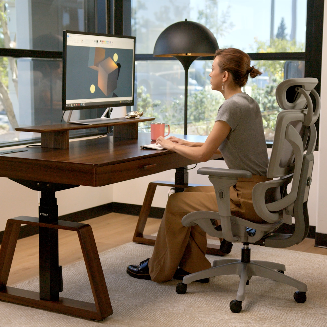 Eureka Ergonomic 63'' Home Office Executive Standing Desk with Drawers