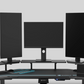 Aero Pro Wing-Shaped Standing Desk (72"x23")