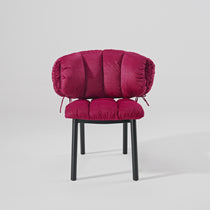 Rlesana, Velvet Dining Side Chair 1 PC, Red/Green