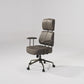 Cameron, Faux Suede Fabric High Back Office Chair Brown/Gray