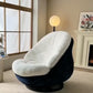 Gloria, Soft Upholstered Swivel Lounge Chair, White