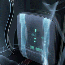 Hyperx Python II Gaming Chair - Animated Schematic of Lumbar Support System, Ergonomic Design.