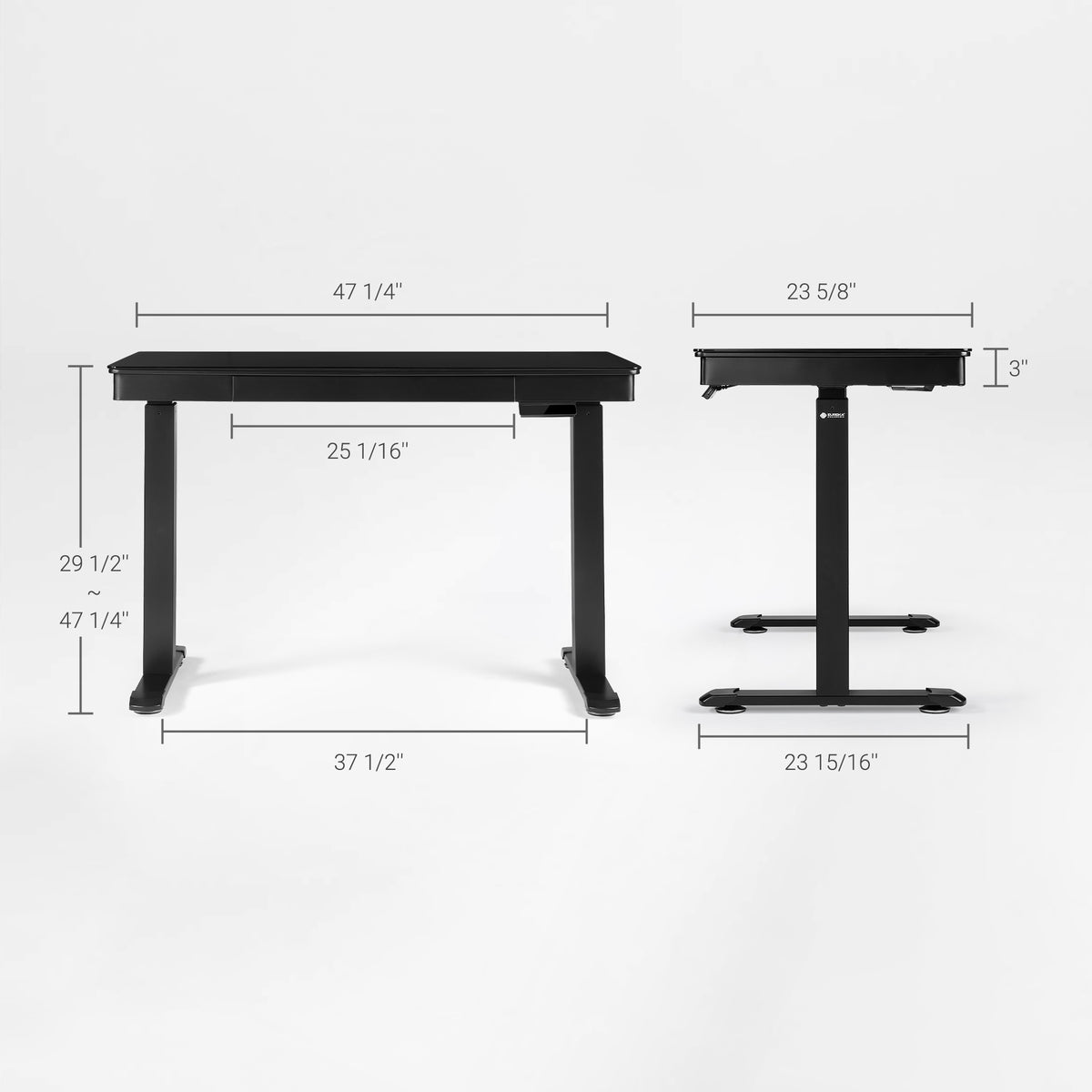 Wonder Desk Eureka Ergonomic Wonder Touch-Activated Glowing Glass Standing Desk