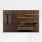 Arundel Dark Walnut Wall System, Shelving & Storage Wall with Led Lighting