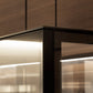 Arundel Dark Walnut Wall System, Shelving & Storage Wall with Led Lighting