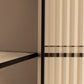 Arundel Dark Walnut Wall System with Slatted Cabinet and Led Lighting
