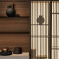 Arundel Dark Walnut Wall System with Slatted Cabinet and Led Lighting