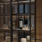 Arundel Dark Walnut Wall System, Shelving & Storage Wall with Led Lighting