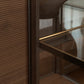 Arundel Dark Walnut Wall System, Shelving & Storage Wall with Led Lighting