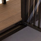 Arundel Dark Walnut Wall System with Slatted Cabinet and Led Lighting