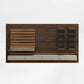 Arundel Dark Walnut Wall System, Shelving & Storage Wall with Led Lighting