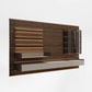 Arundel Dark Walnut Wall System, Shelving & Storage Wall with Led Lighting