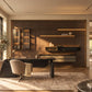 Arundel Dark Walnut Wall System, Shelving & Storage Wall with Led Lighting