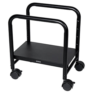 Eureka Ergonomic Black Mobile Cpu Stand With Caster Wheels. Supports Computer Towers for Ergonomic Workspaces.